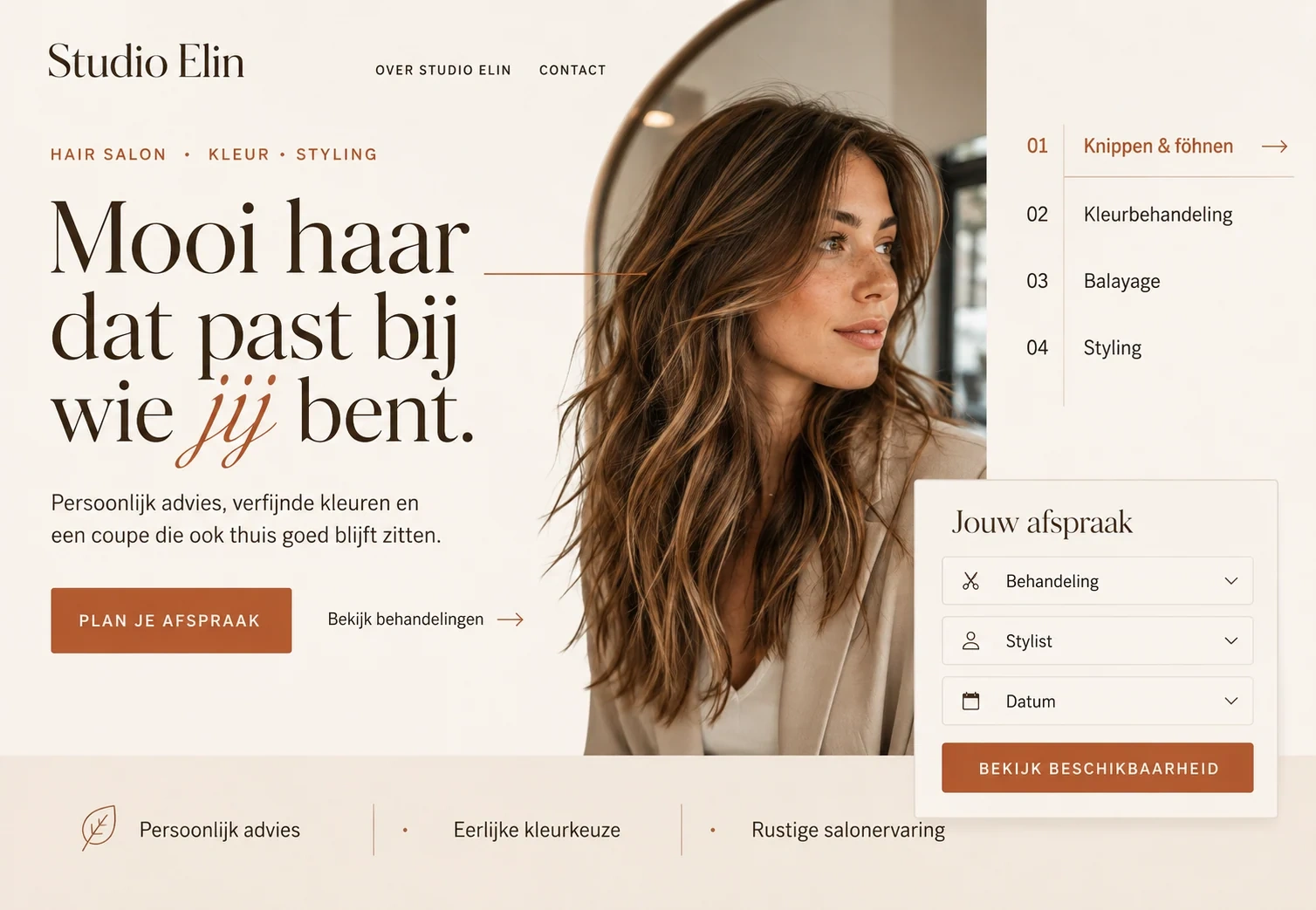 Website-ontwerp voor Studio Elin
