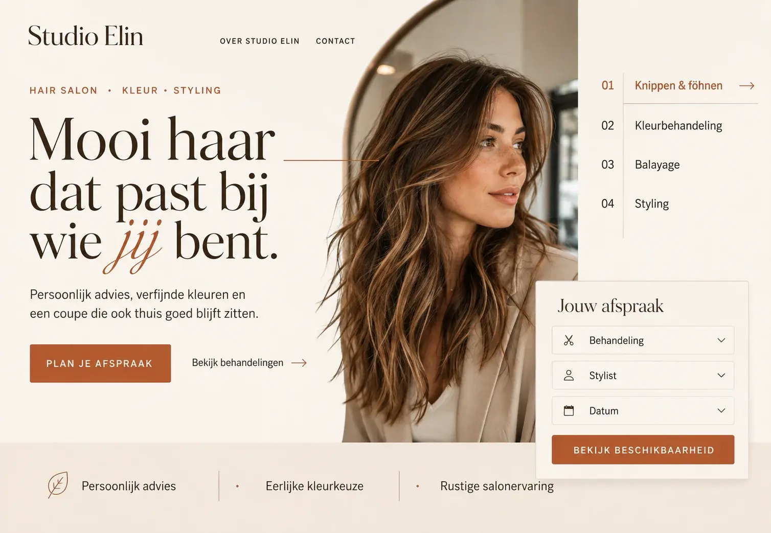 Website-ontwerp voor Studio Elin